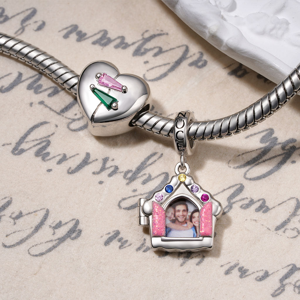 Gnoce Trapezoid Birthstone Engravable Stitched Heart Charm_4