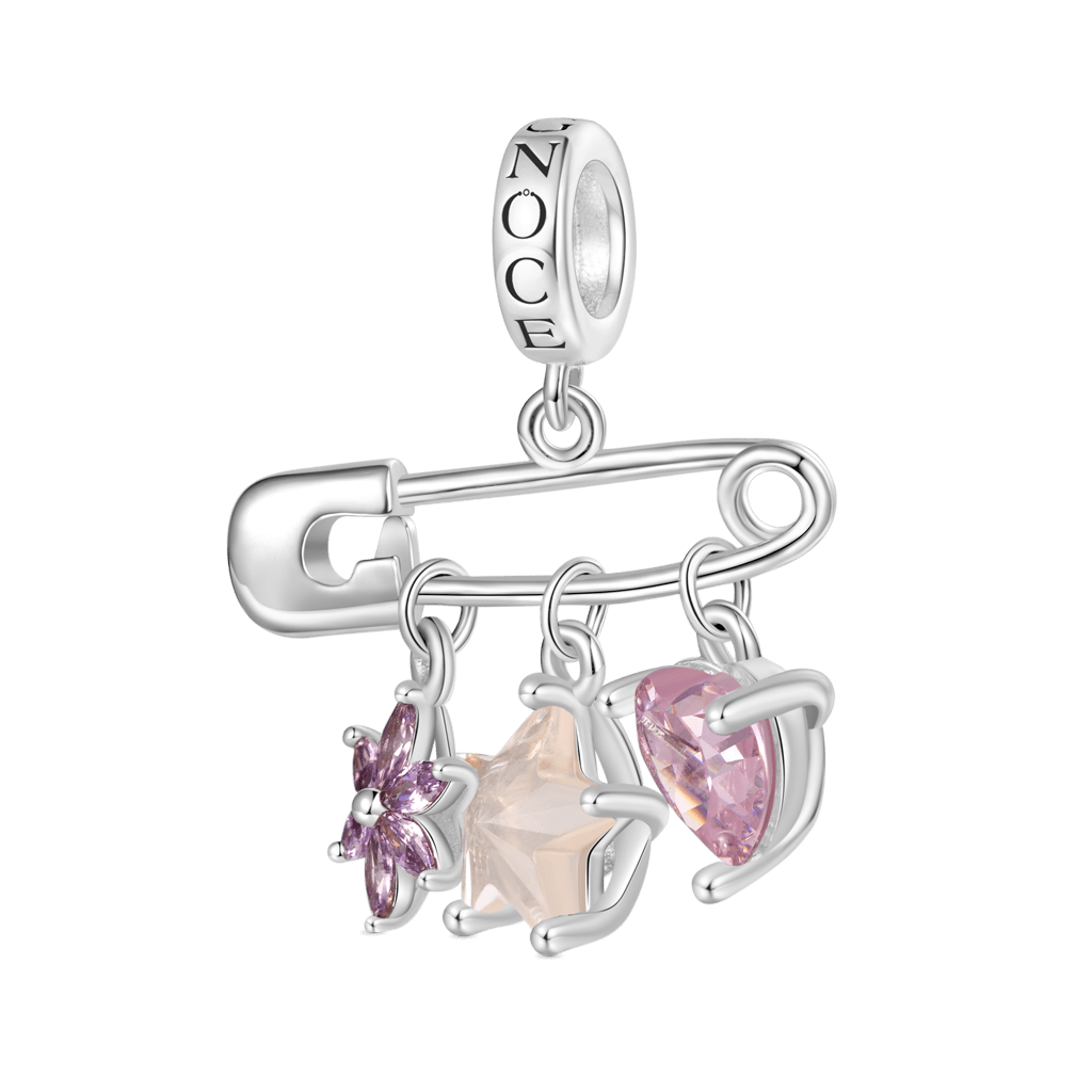 Gnoce Girl Power Pin Pendant Dangle Charm_1