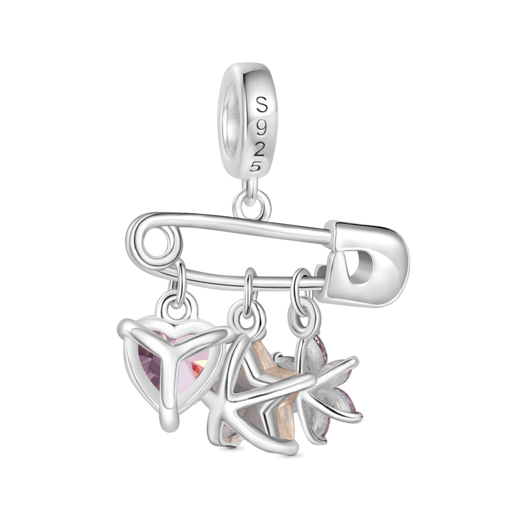 Gnoce Girl Power Pin Pendant Dangle Charm_2