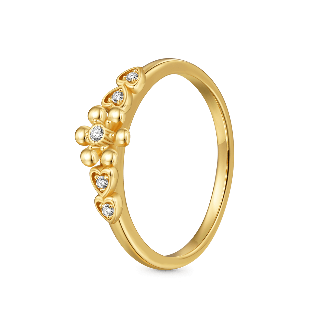 Gnoce Flower Love Band Ring_2