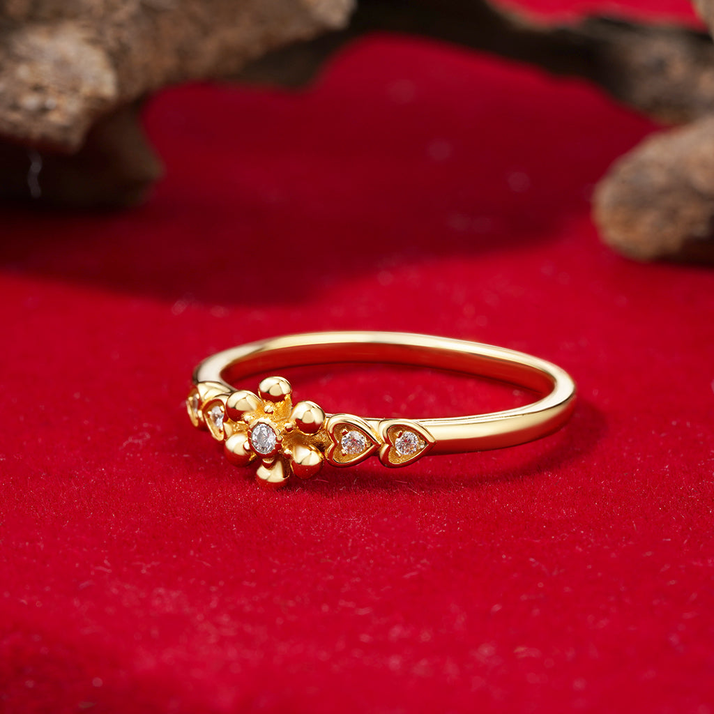Gnoce Flower Love Band Ring_3