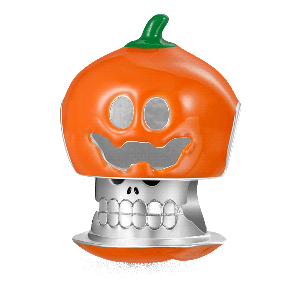 Gnoce Double-layer Skull Pumpkin Head Charm_1