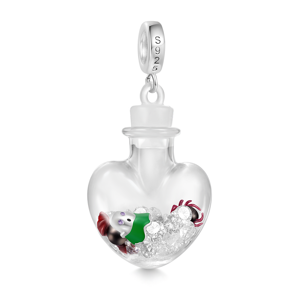 Gnoce Halloween Quicksand Love Bottle Pendant Dangle Charm_2