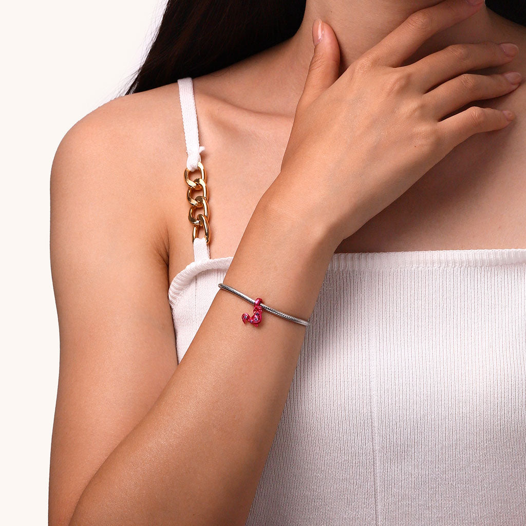 Gnoce Pink Candy Rooster Zodiac Pendant Dangle Charm_4