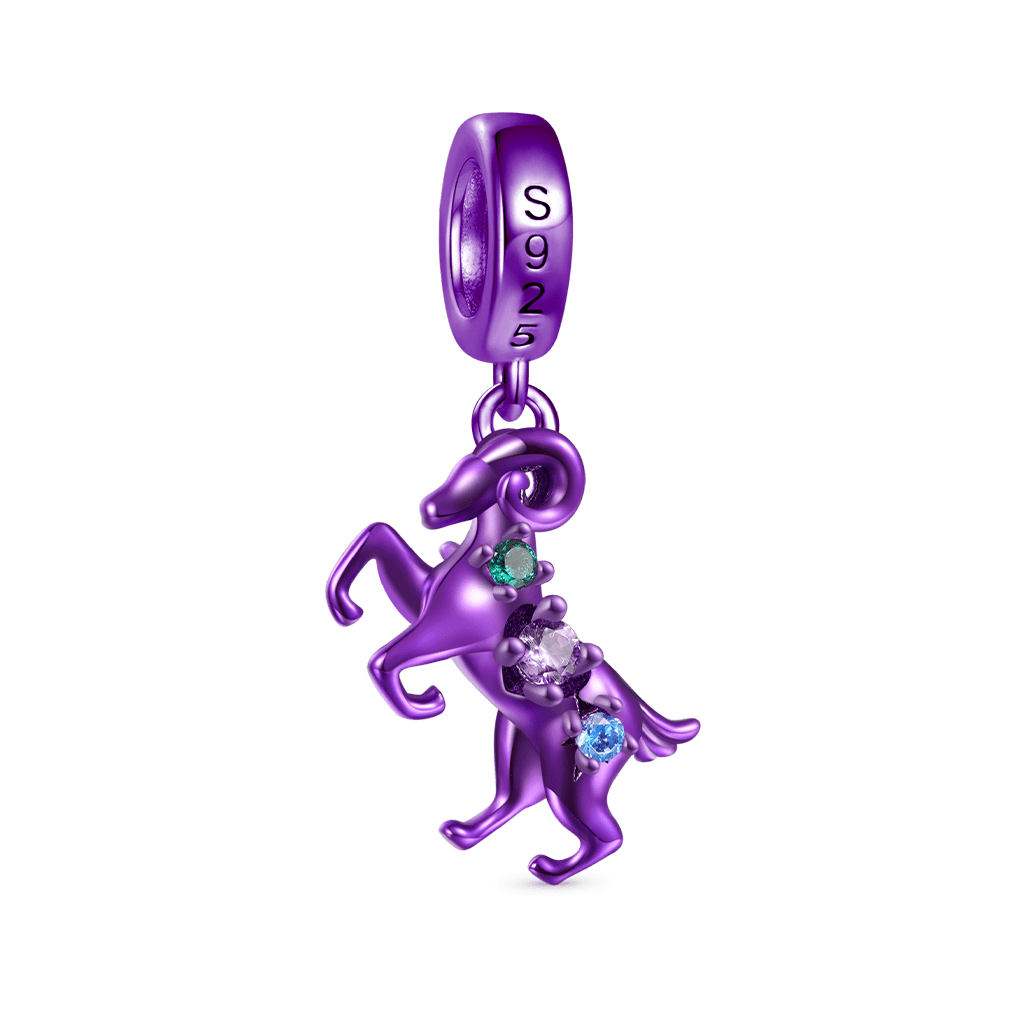 Gnoce Purple Candy Sheep Zodiac Pendant Dangle Charm_2