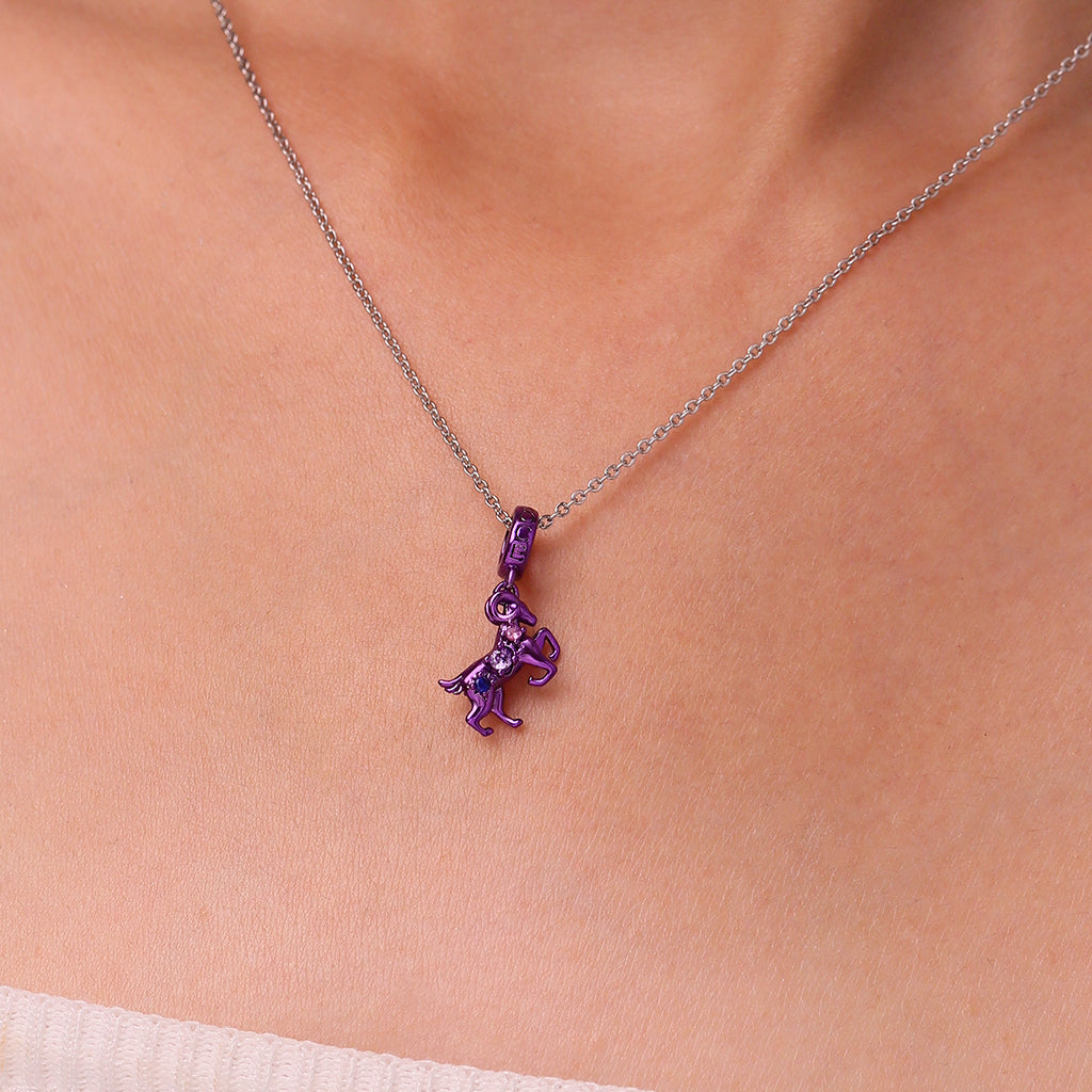 Gnoce Purple Candy Sheep Zodiac Pendant Dangle Charm_5