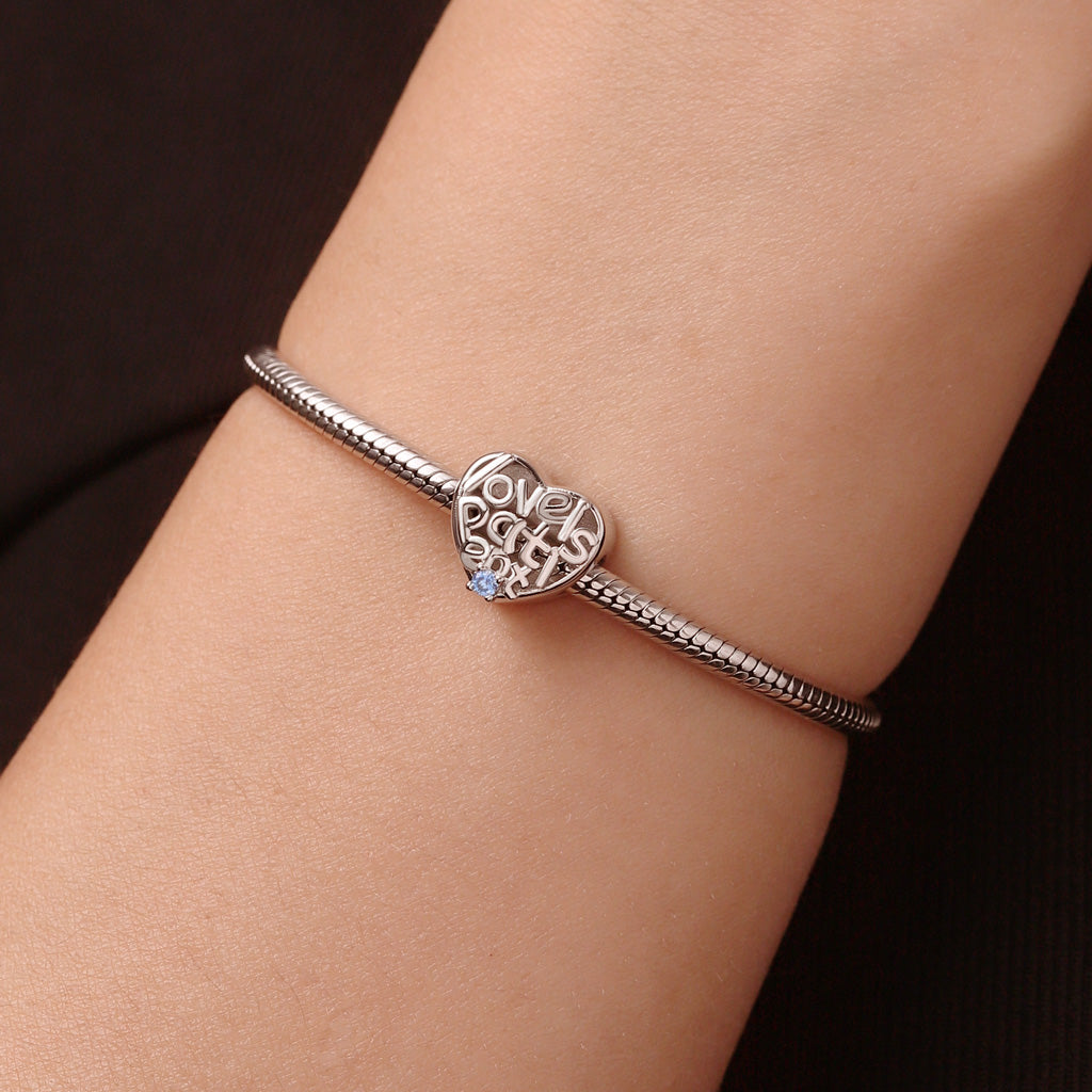 Gnoce 'Love is patient' Heart Mother Personalized Photo Charm_4