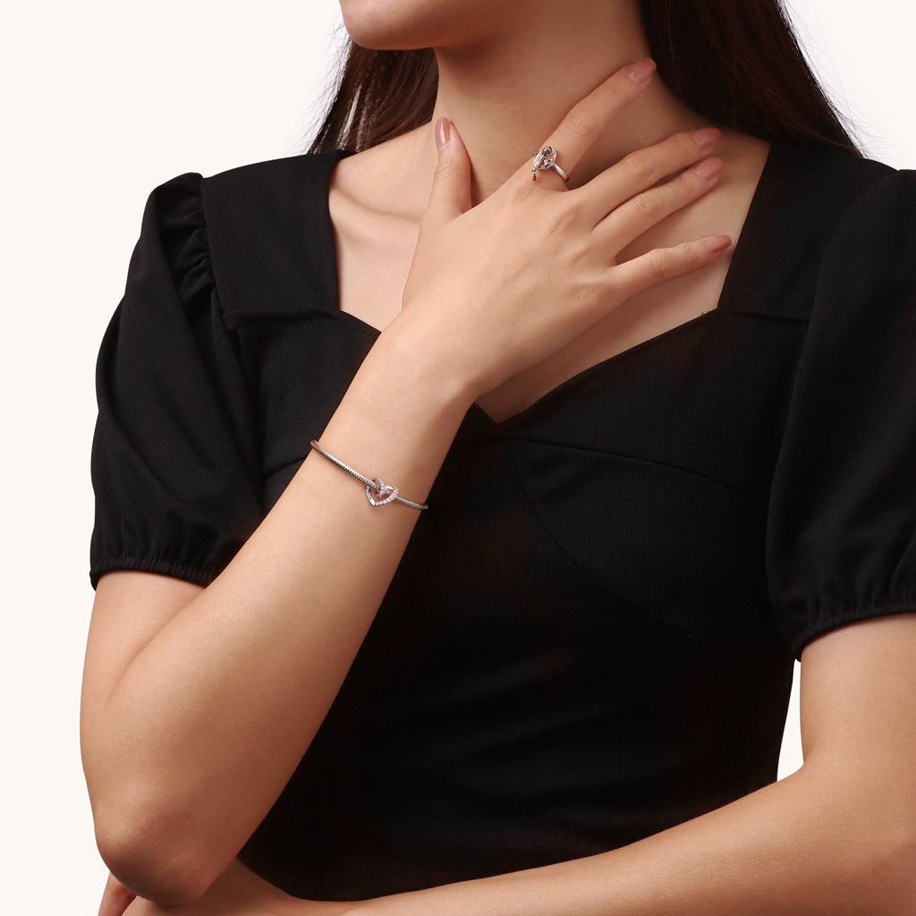 Gnoce Wrap Heart Engravable Birthstone Charm_5