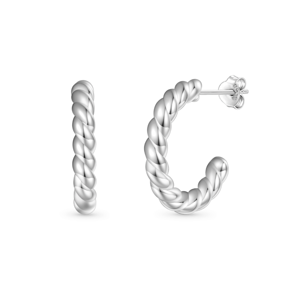 Gnoce Bubbles Twisted Rope Hoop Earrings_3