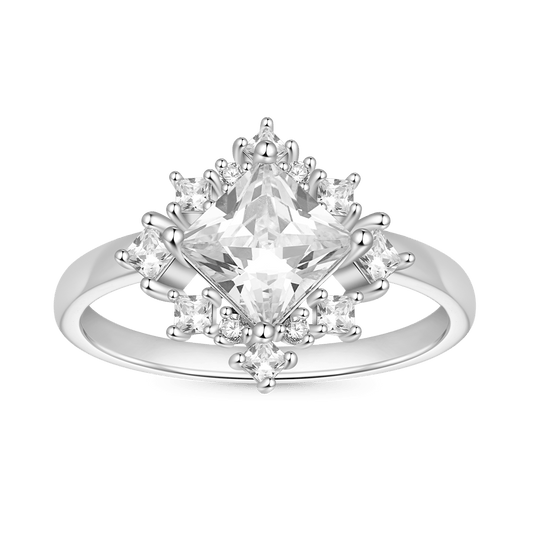 Gnoce Classic Pagoda-Cut White Zirconia Ring_1