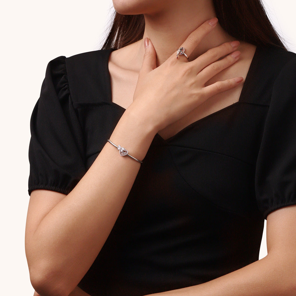 Gnoce Mother's Day Butterfly Heart Charm_4