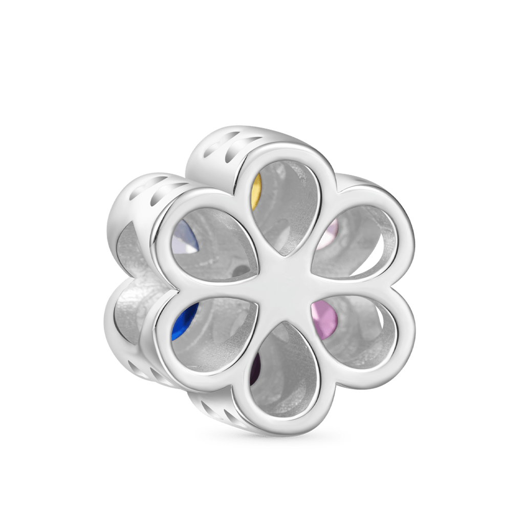 Gnoce Rainbow Gemstone Daisy Charm_2