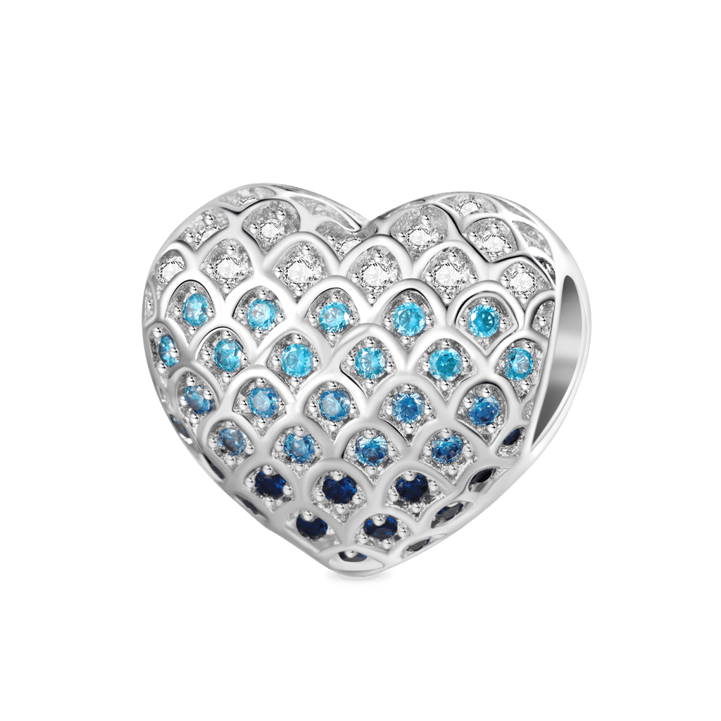 Gnoce Blue Ombre Fish Scale Heart Charm_1
