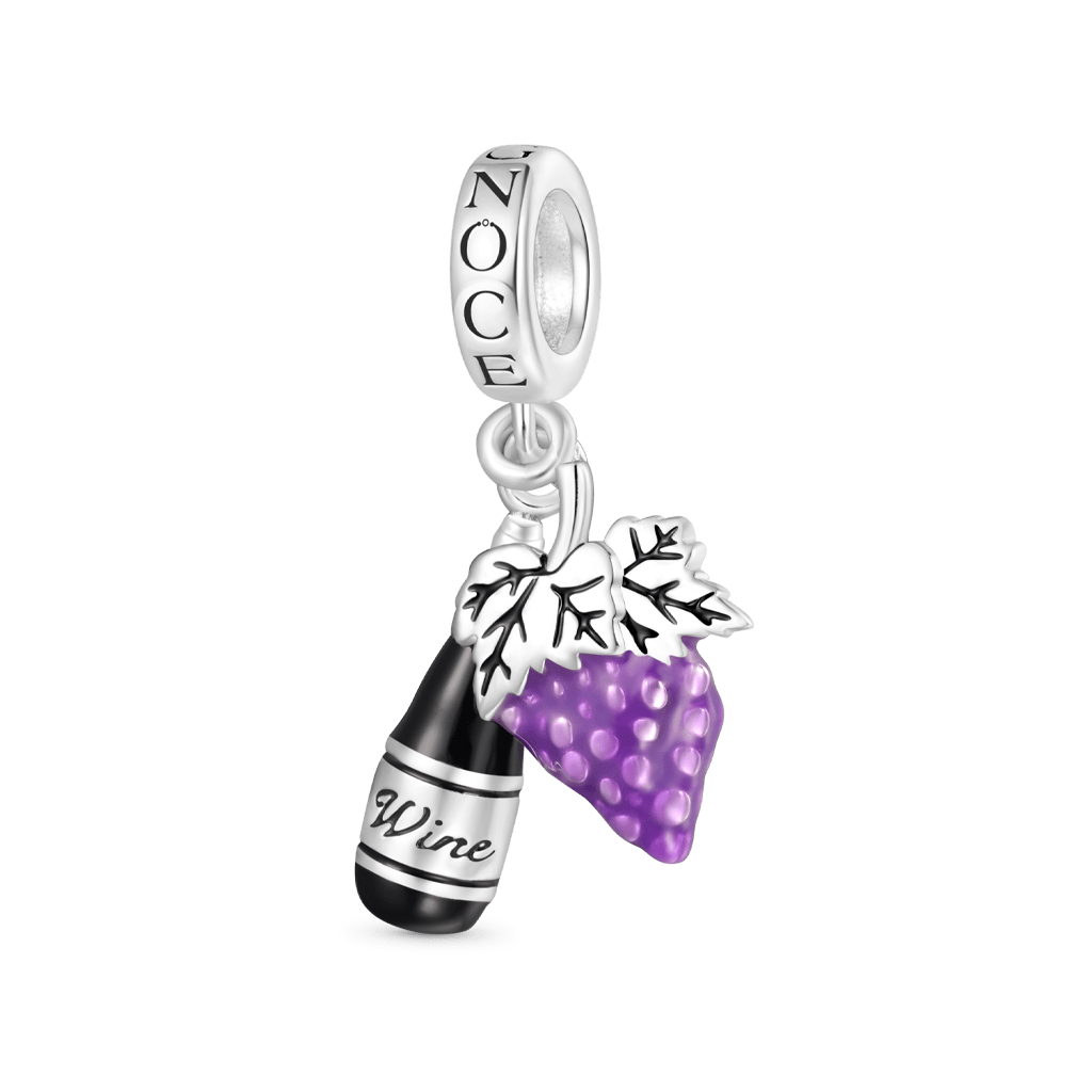 Gnoce Grape & Wine Pendant Dangle Charm_1