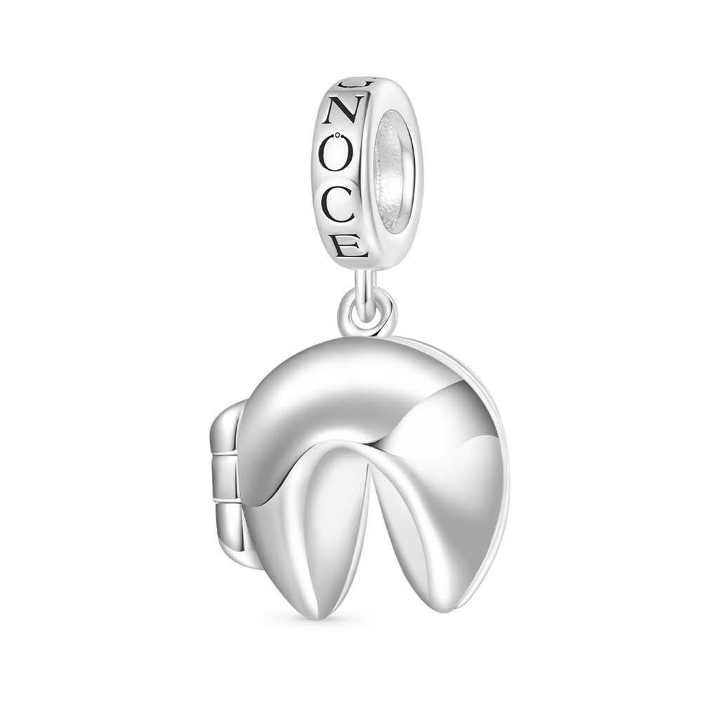 Gnoce Engravable Fortune Cookie Pendant Dangle Charm_2