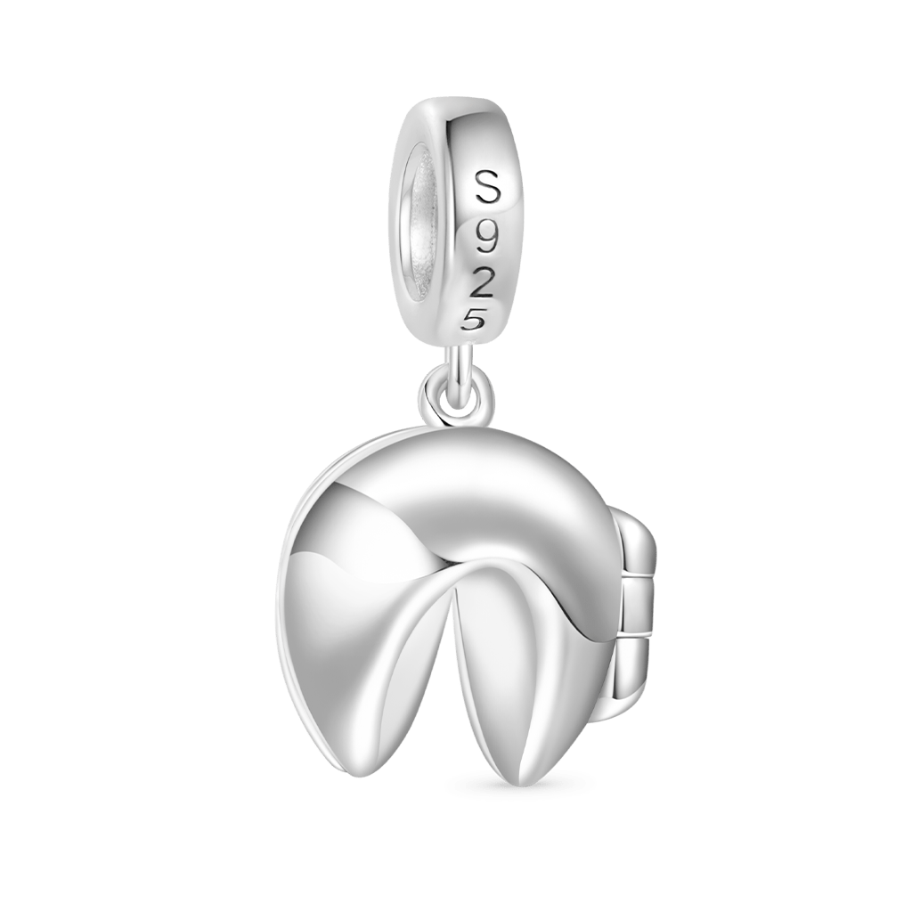 Gnoce Engravable Fortune Cookie Pendant Dangle Charm_4