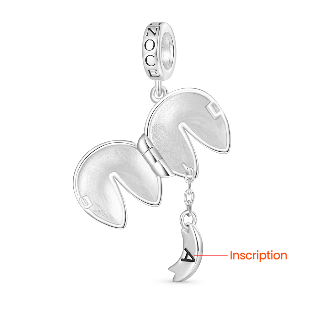 Gnoce Engravable Fortune Cookie Pendant Dangle Charm_3