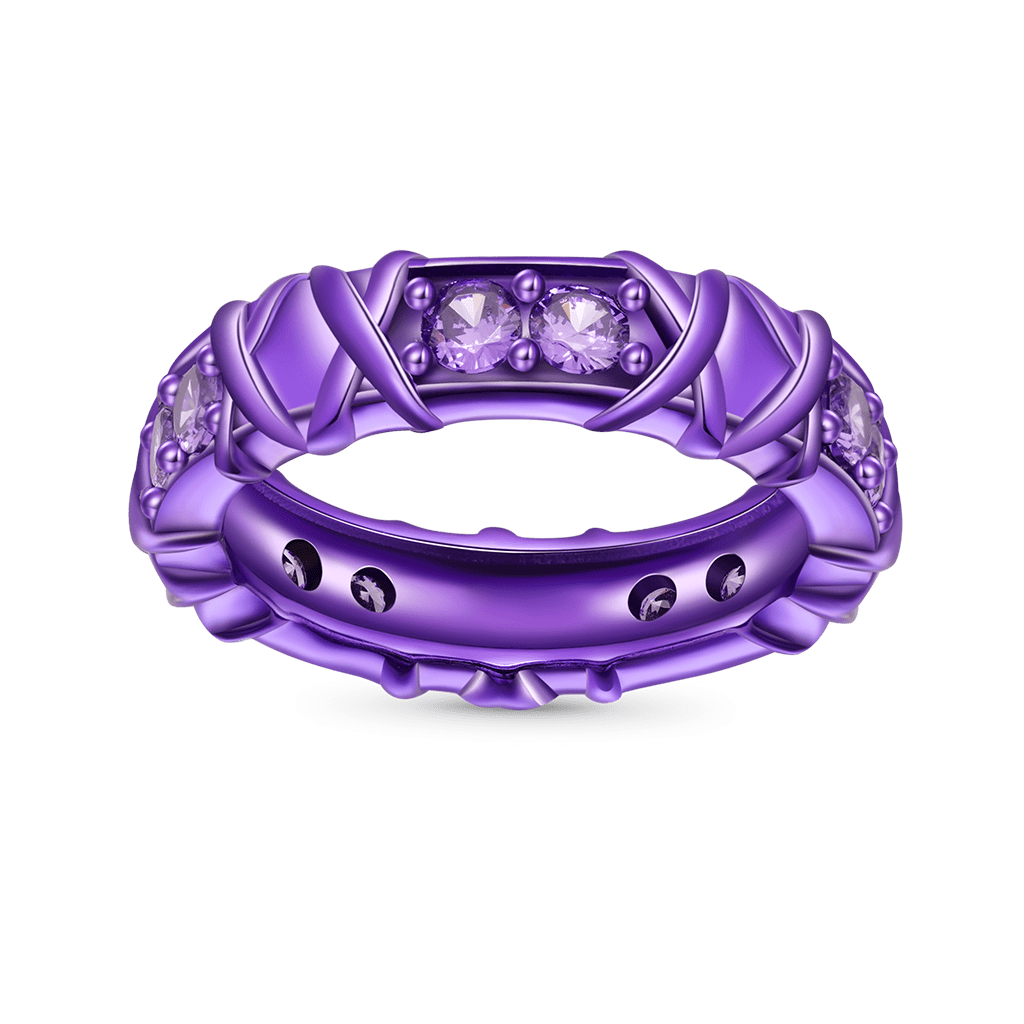 Gnoce Shiny Purple Electroplated Candy Ring_2