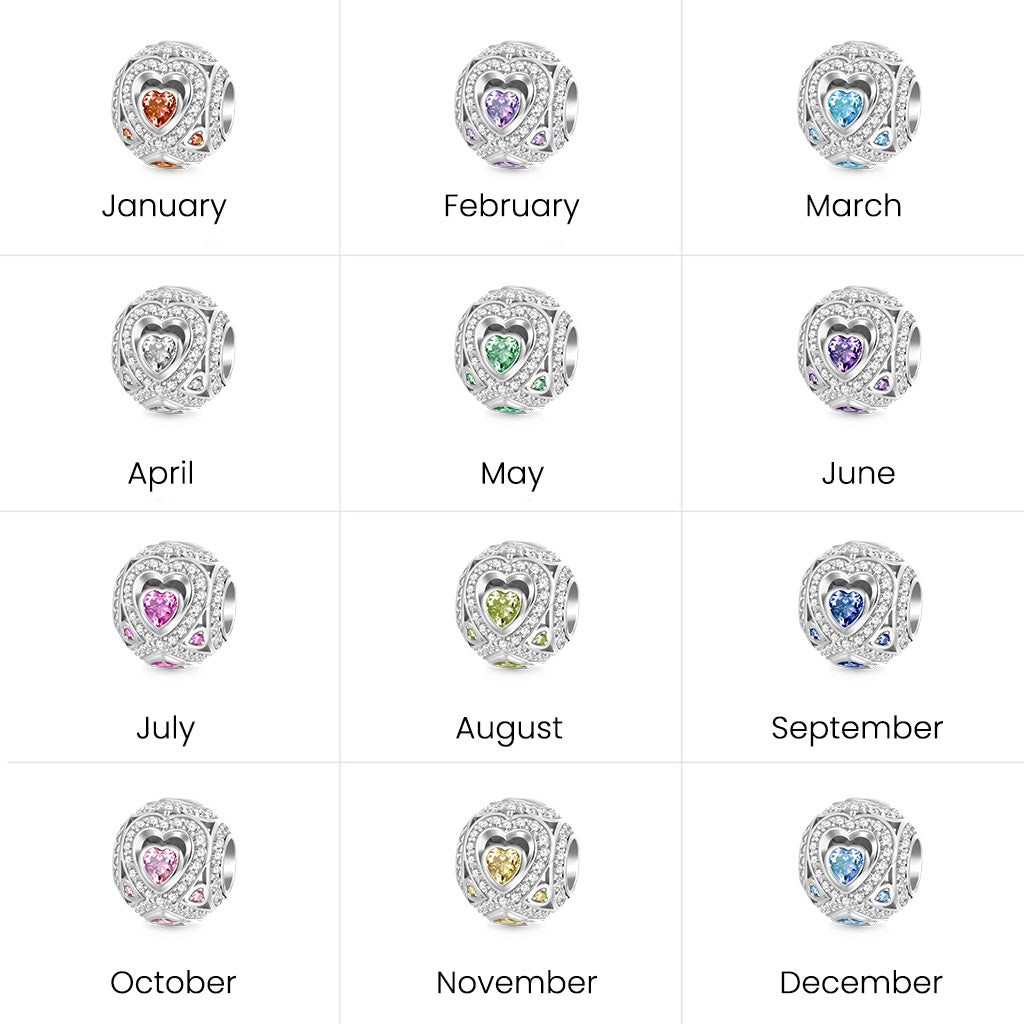 Gnoce Infinite Love Round Birthstone Charm_6