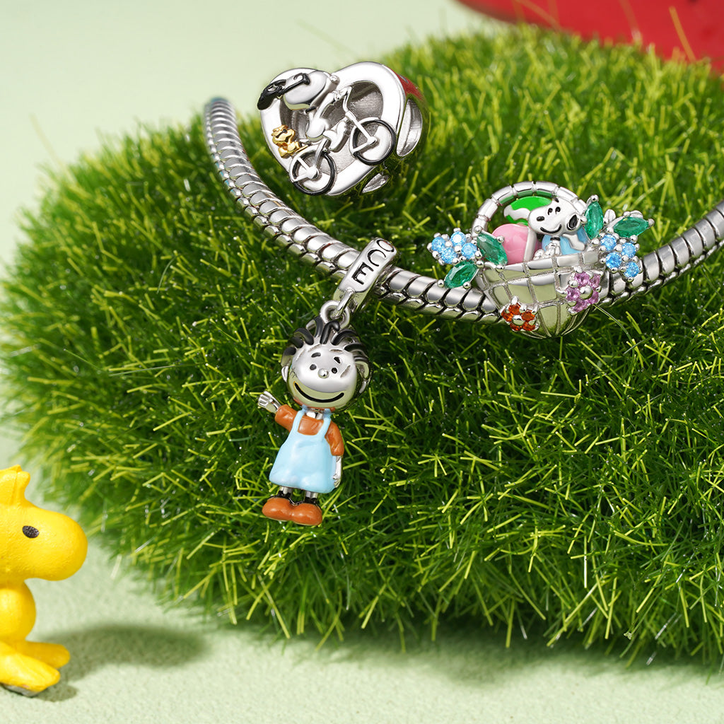 Gnoce Peanuts Pig-Pen Pendant Dangle Charm_4