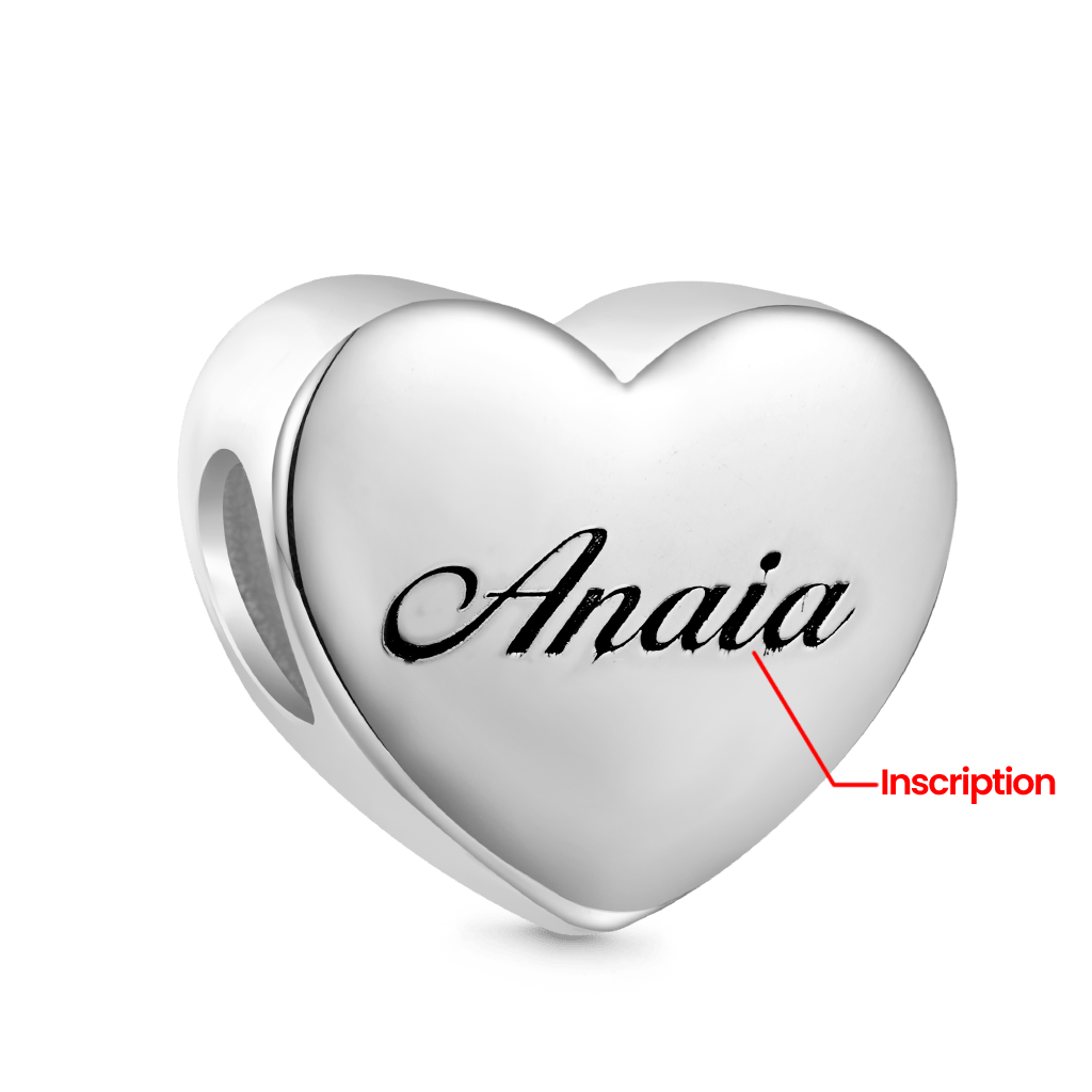 Gnoce Mother's Palms - Big Hand Holding Little Hand Engravable Heart Charm_2