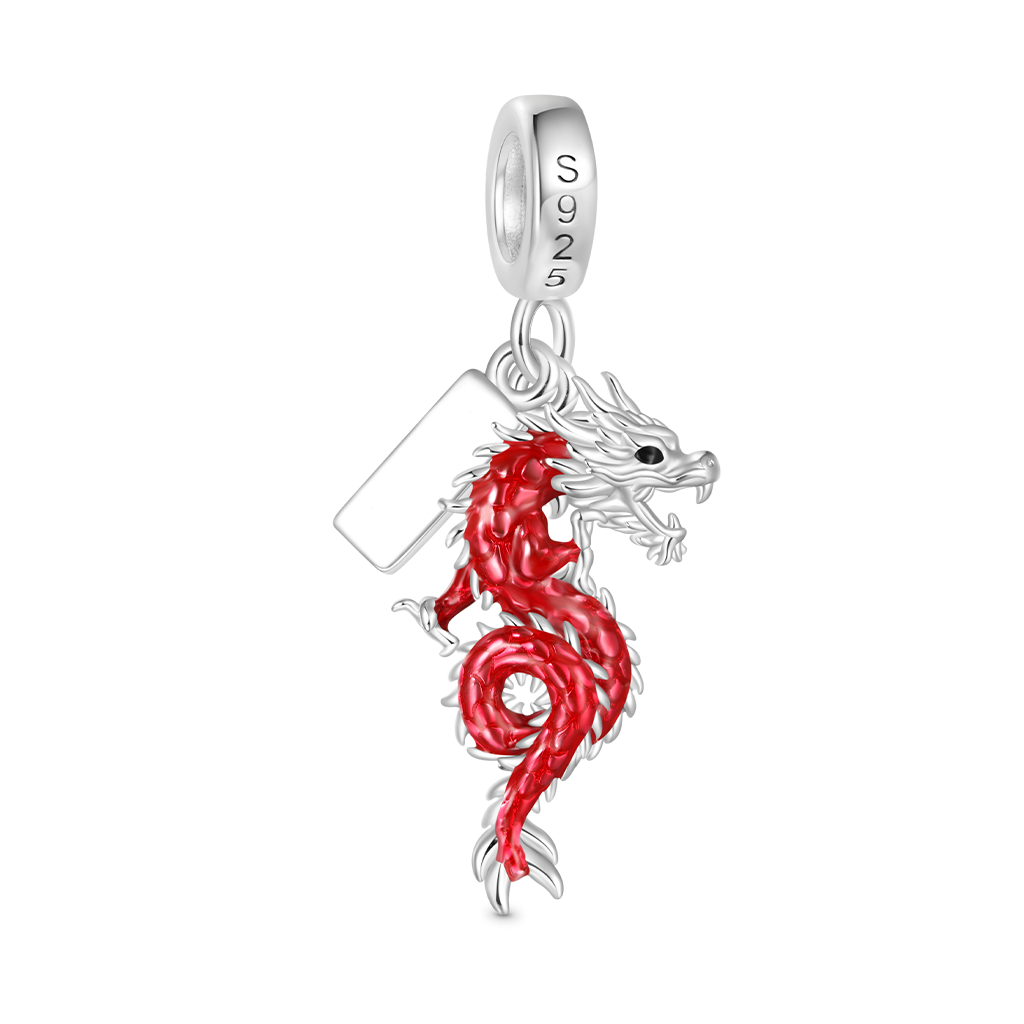 Gnoce Lucky Red Dragon Pendant Dangle Charm_2