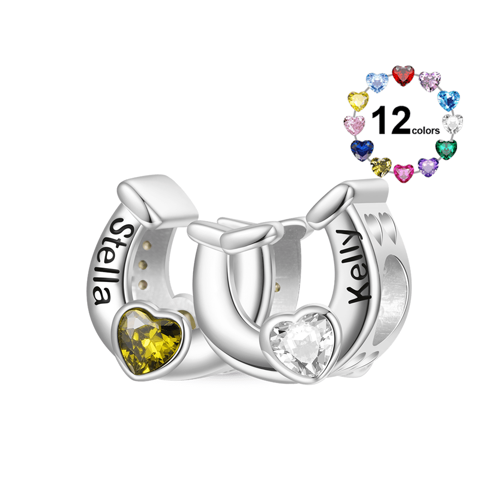 Gnoce Double Horseshoe Personalized Charm_1