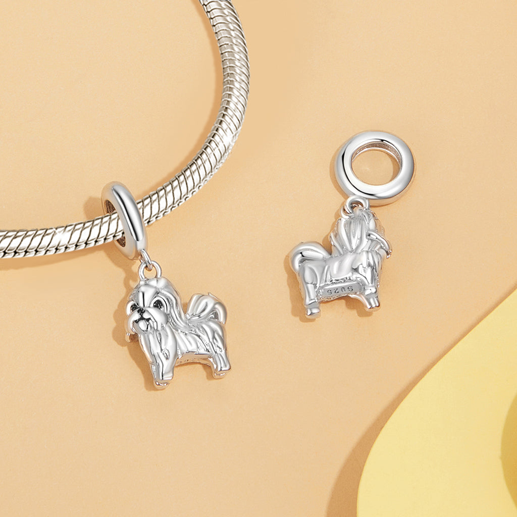 Gnoce Cute Animal Shih Tzu Pendant Dangle Charm_2