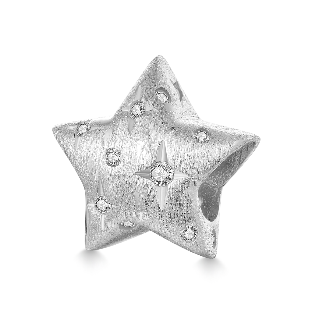 Gnoce Shining Sandblasting Star Charm_1