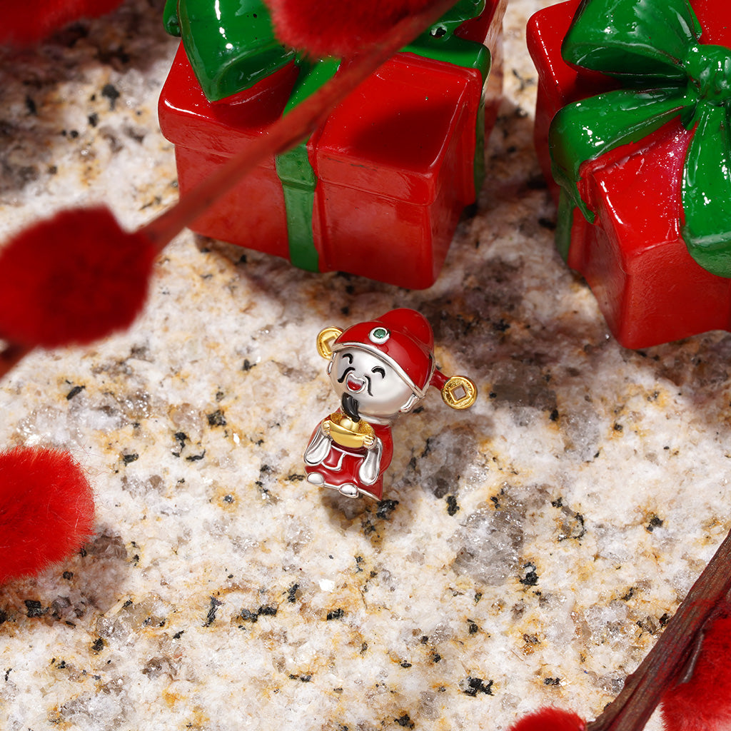 Gnoce Chinese Smiling God of Wealth Charm_3