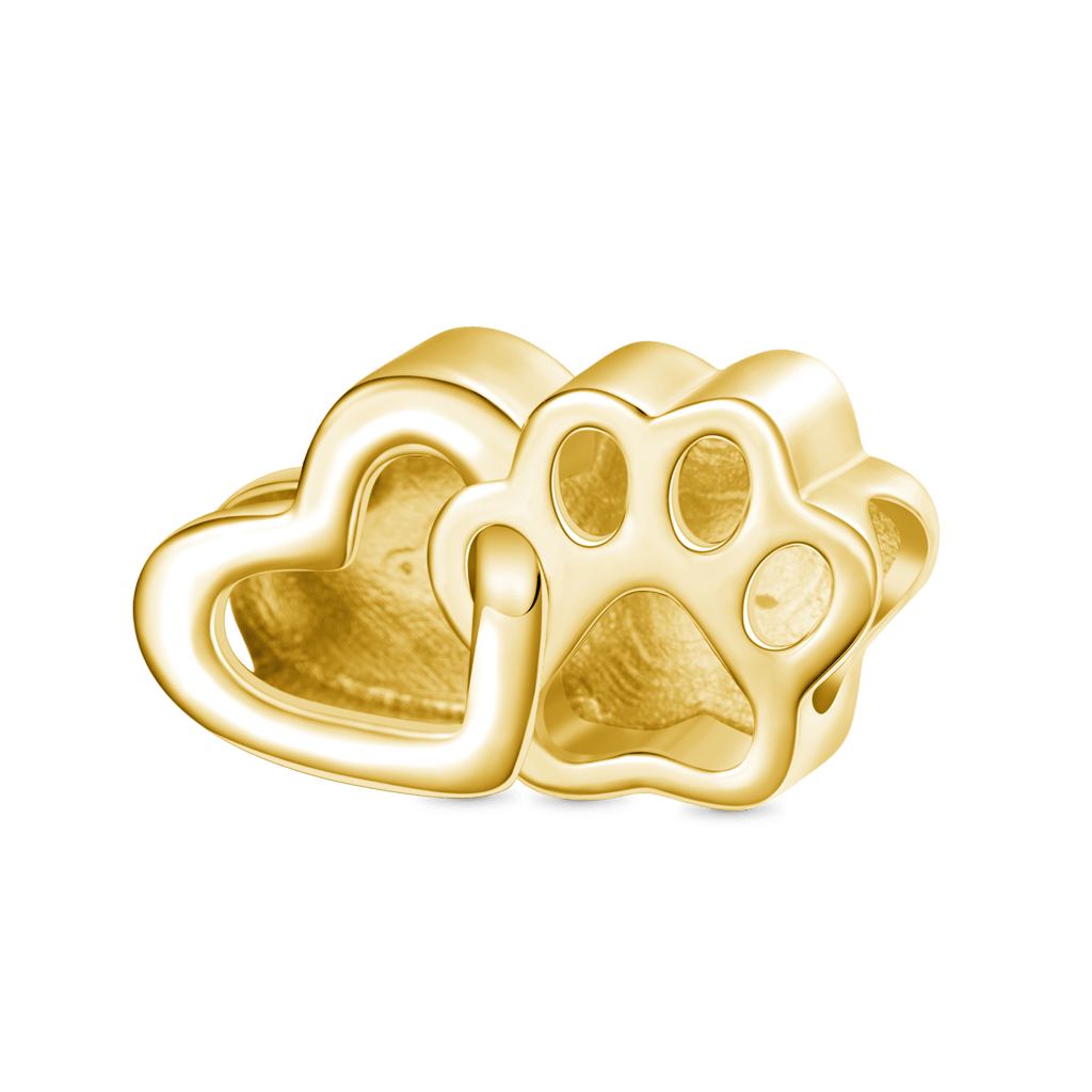 Gnoce 18k Gold Plated Love Pet Engravable Charm_1