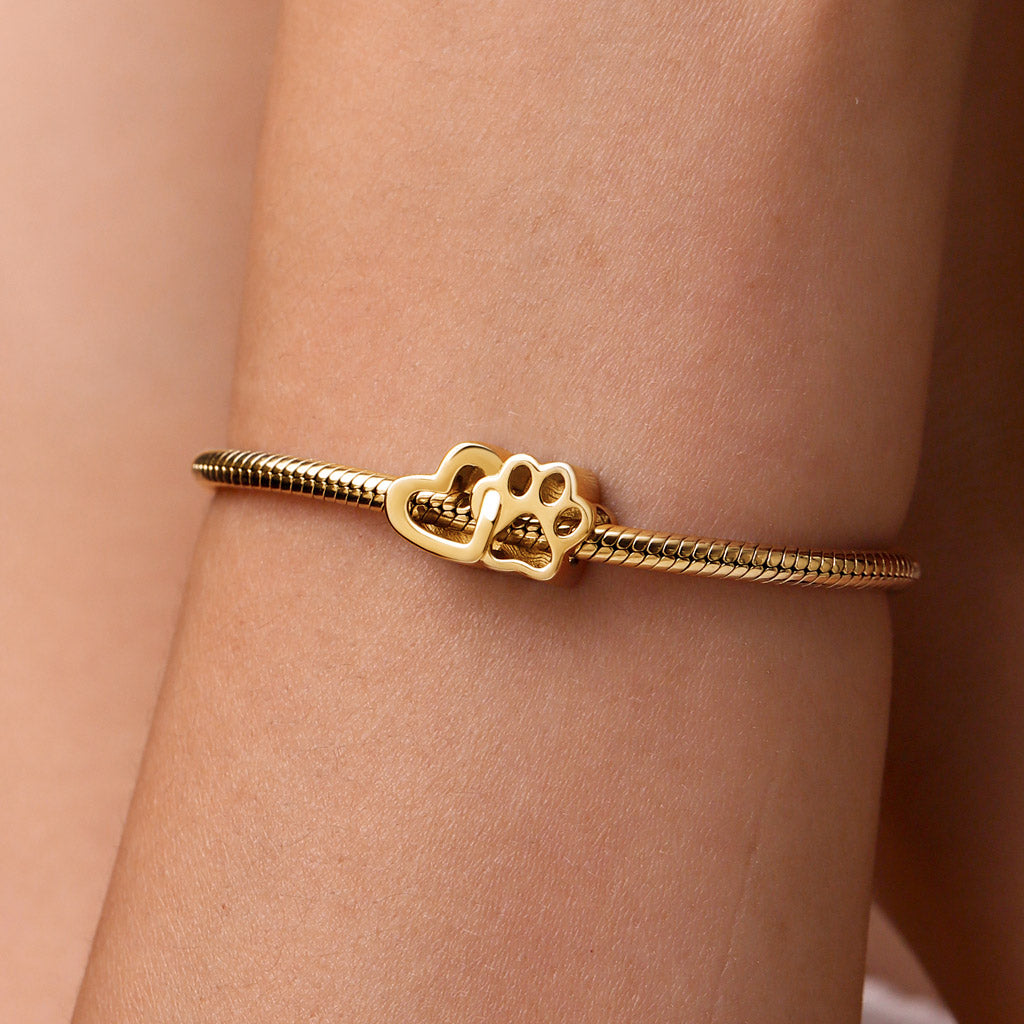 Gnoce 18k Gold Plated Love Pet Engravable Charm_5