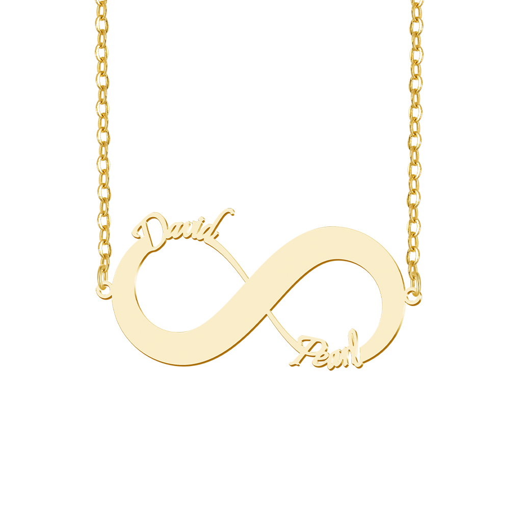 Gnoce Couple Double Name Infinity Necklace_3