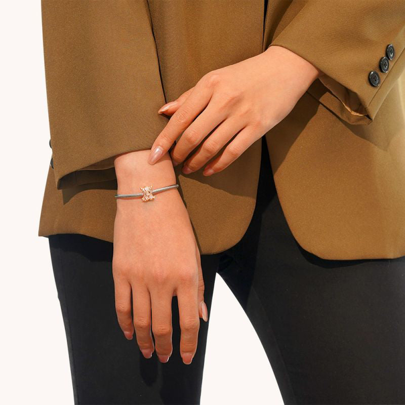 Gnoce Rose Gold Scottish Highland Cow Charm_4