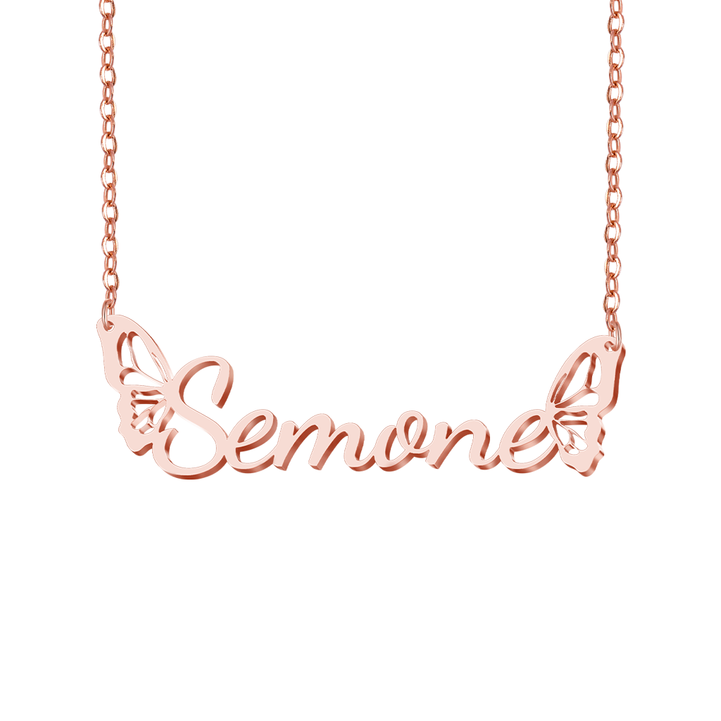 Gnoce Exquisite Butterfly Wings Personalized Name Necklace_1