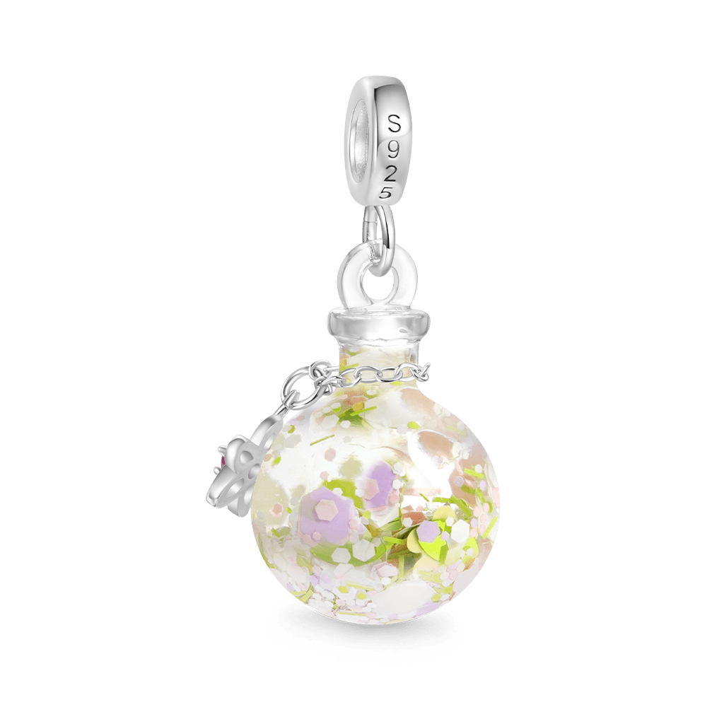 Gnoce Spring Flowers Quicksand Pendant Dangle Charm_3