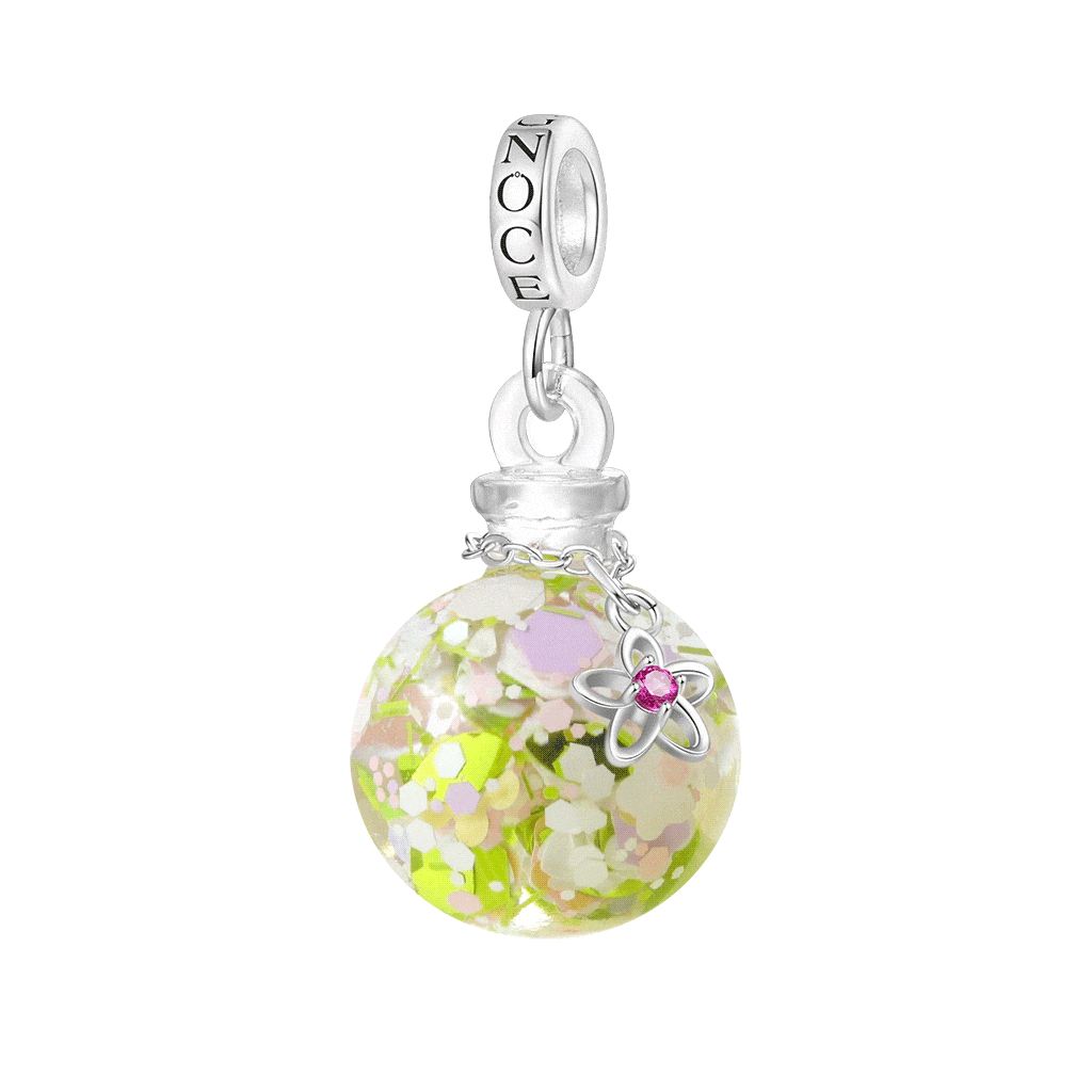 Gnoce Spring Flowers Quicksand Pendant Dangle Charm_1