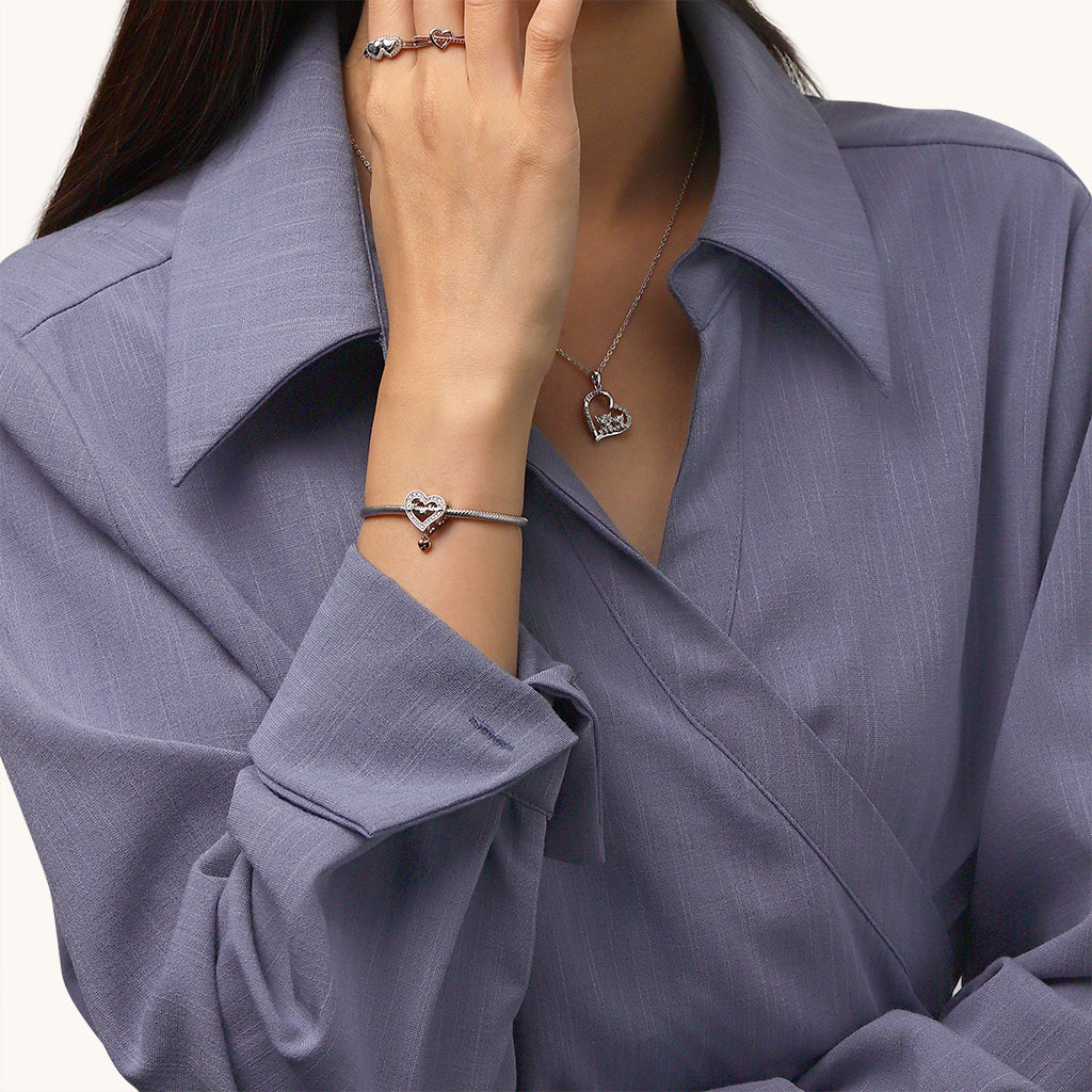 Gnoce Family Members - Daughter Personalised Heart Charm_6