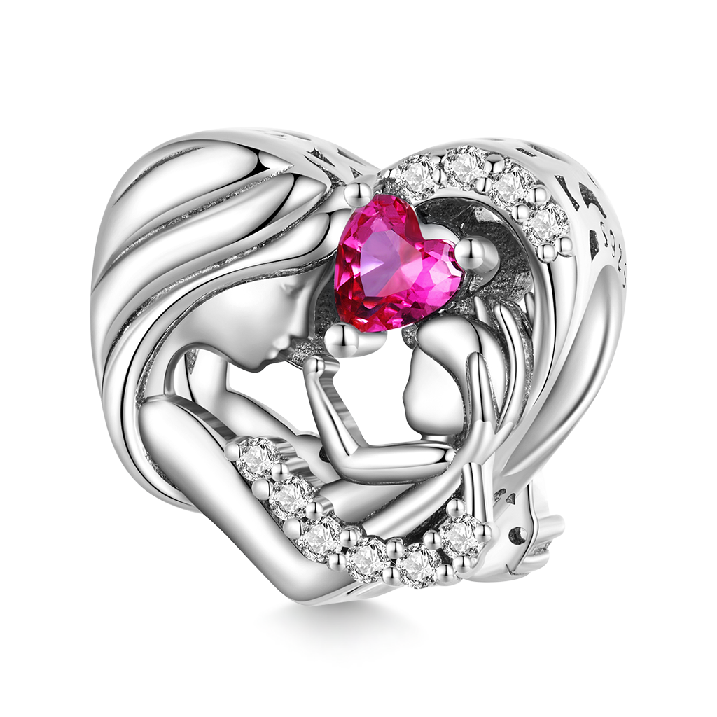 Gnoce Warm Moment Mother Hug Child Heart Charm_1