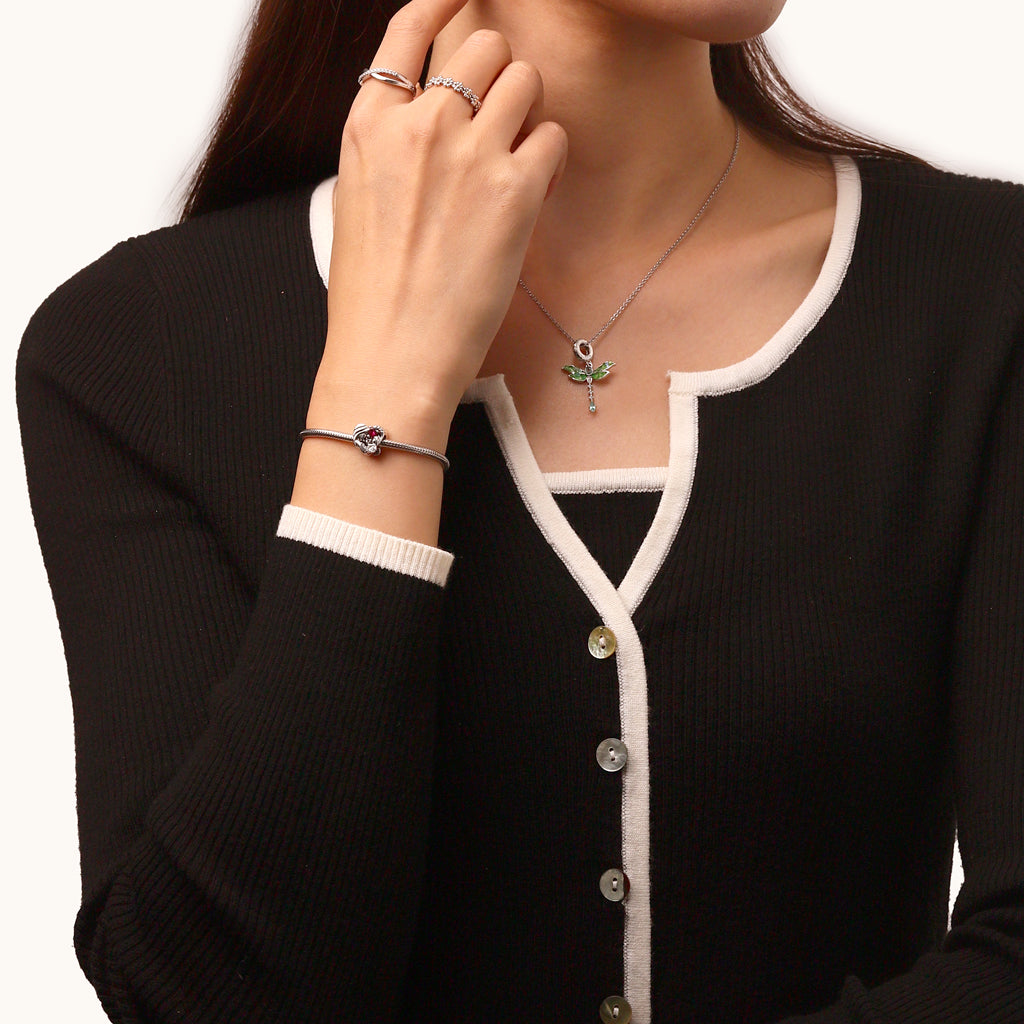 Gnoce Warm Moment Mother Hug Child Heart Charm_4