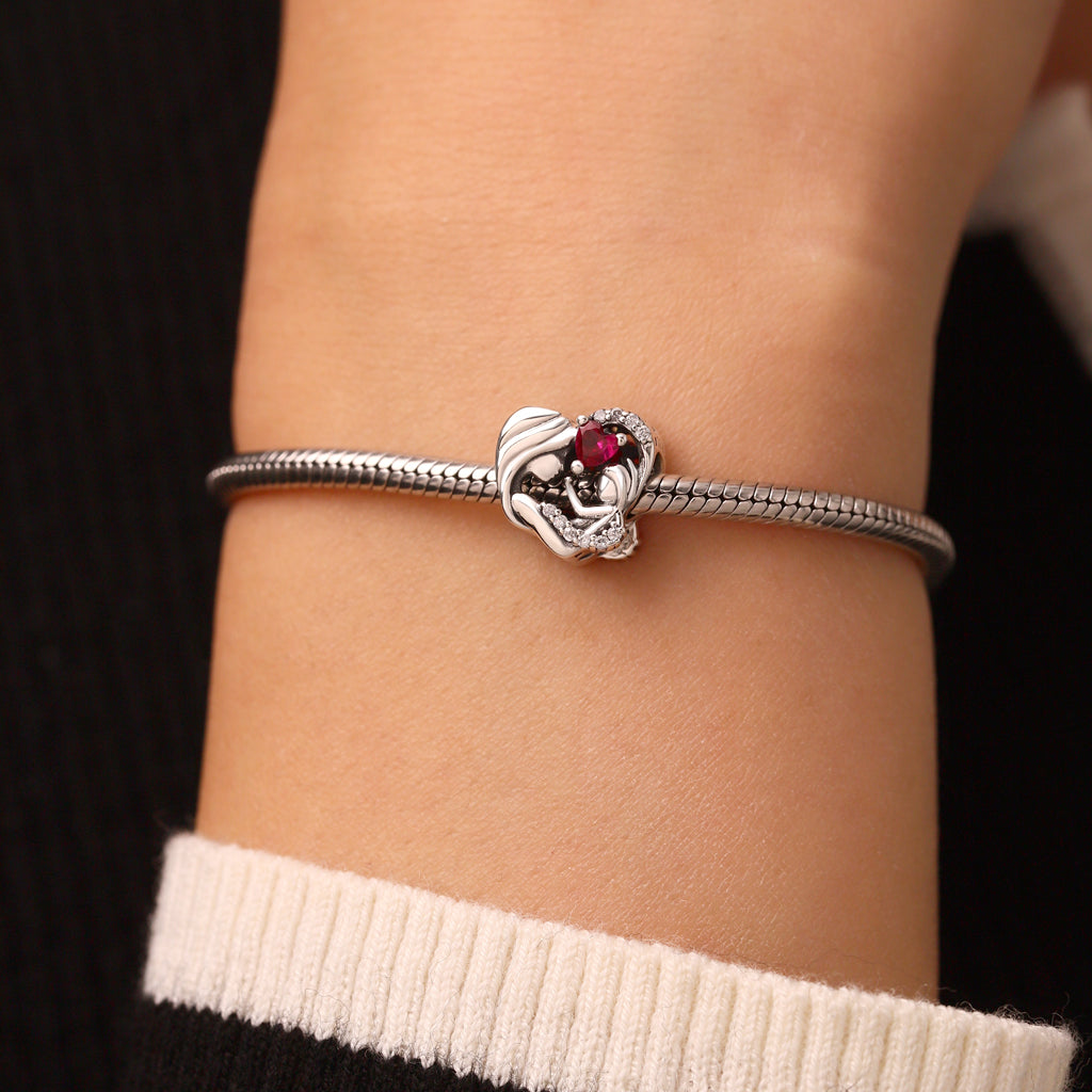 Gnoce Warm Moment Mother Hug Child Heart Charm_5