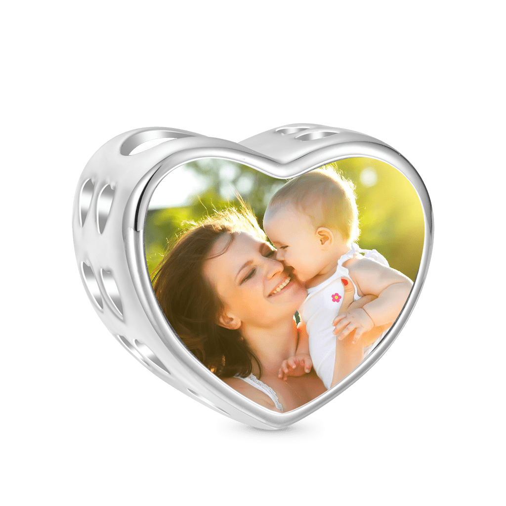 Gnoce Mother's Day Silhouette Personalized Photo Charm_3