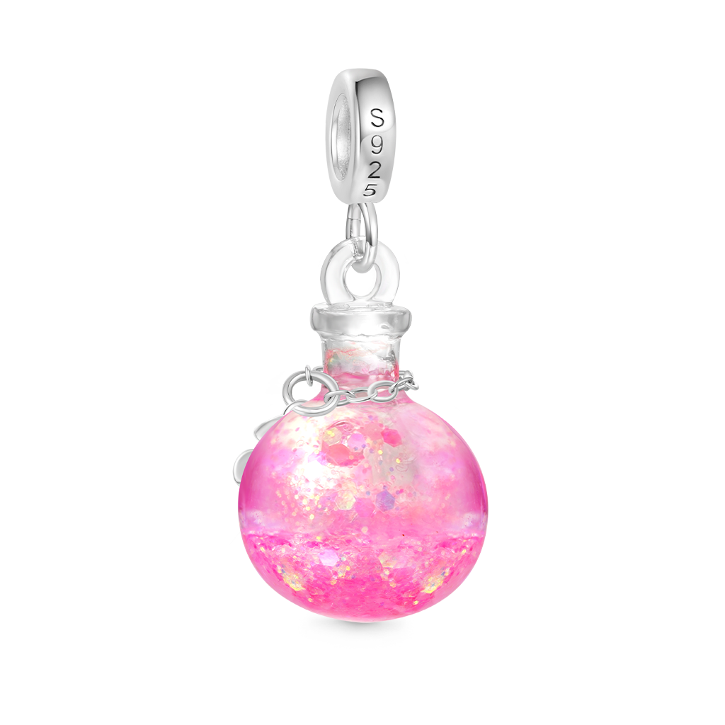 Gnoce Sakura Luminous Pink Quicksand Bottle Pendant Dangle Charm_3
