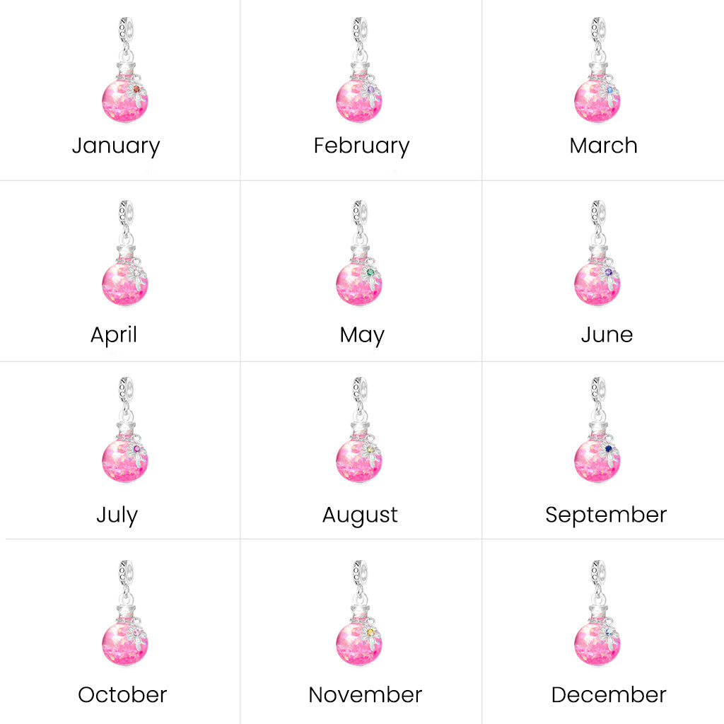 Gnoce Sakura Luminous Pink Quicksand Bottle Pendant Dangle Charm_4