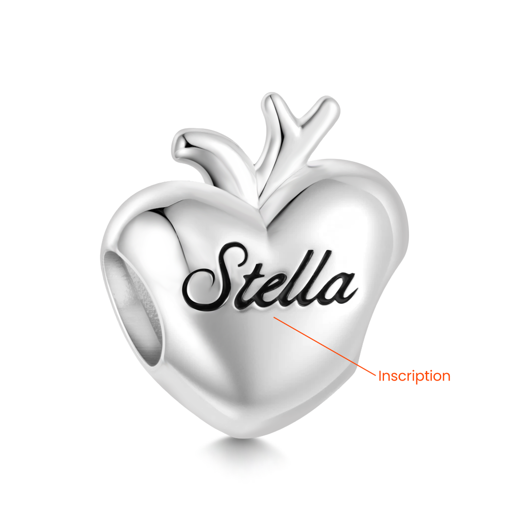 Gnoce Pink Crystal Engravable Heart Charm_2