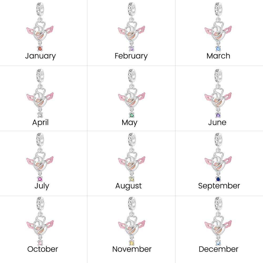 Gnoce Mother's Day Angel Glow-in-the-Dark Love Pendant Dangle Charm_4