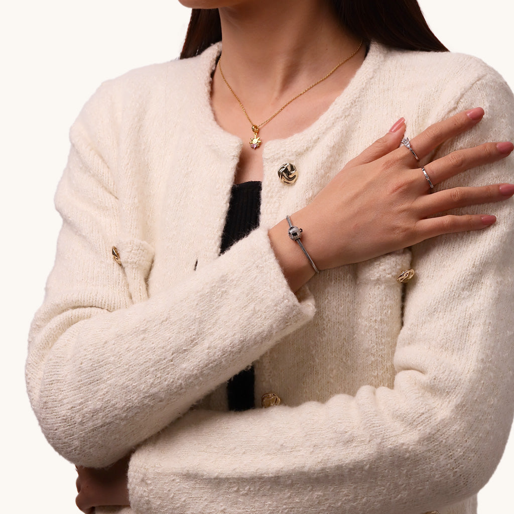 Gnoce Pave Diamond Pumpkin Alien Face Charm_4