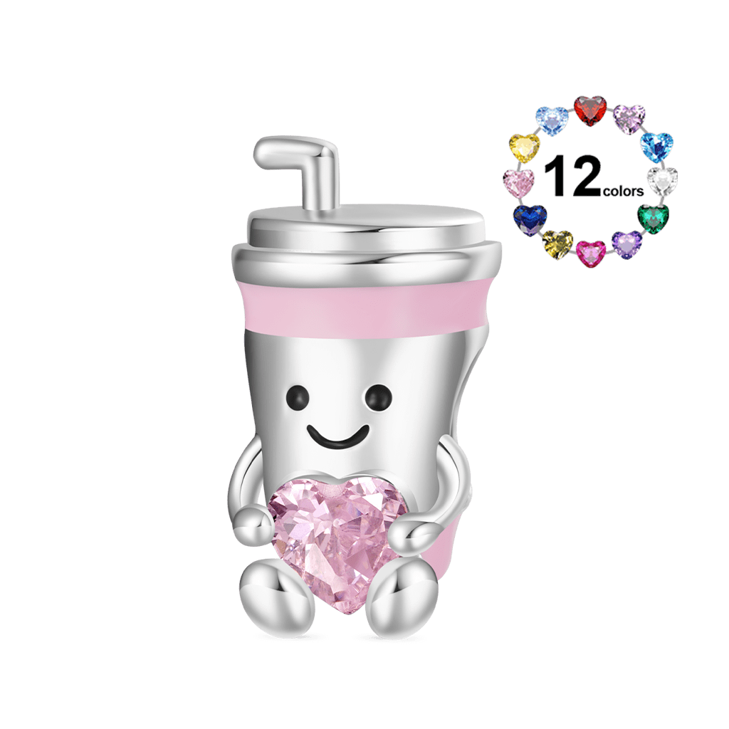 Gnoce Fun Coffee-To-Go Cup Pink Embraces Love Charm_1