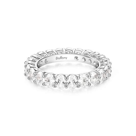 White Topaz Oval-cut Eternity Band Ring_1