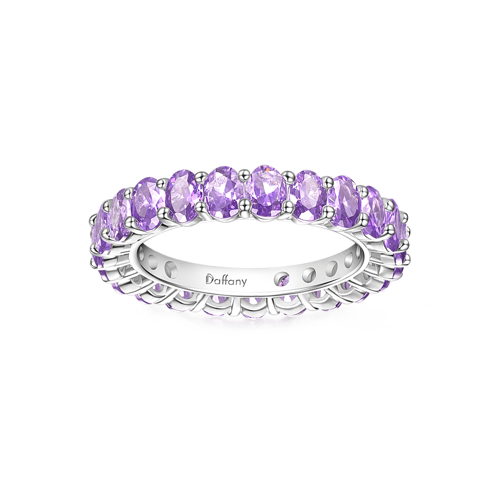Amethyst Oval-cut Eternity Band Ring_3